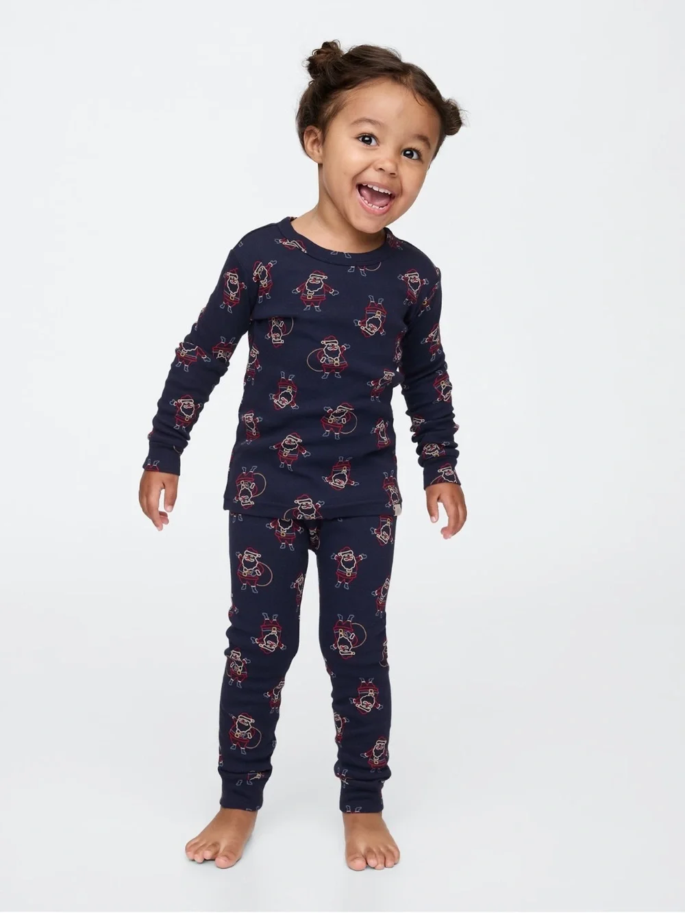 🆕 RESERVED VNTD babyGap GAP Baby Organic Brushed Cotton PJ Set Santa 0-3M